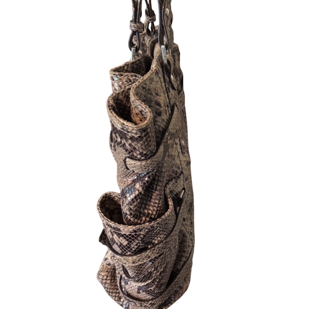 Michael Kors Y2K Gansevoort Shoulder Tote Bag Faux SnakeSkin Leather - Picture 8 of 12